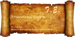 Trnovszky Endre névjegykártya